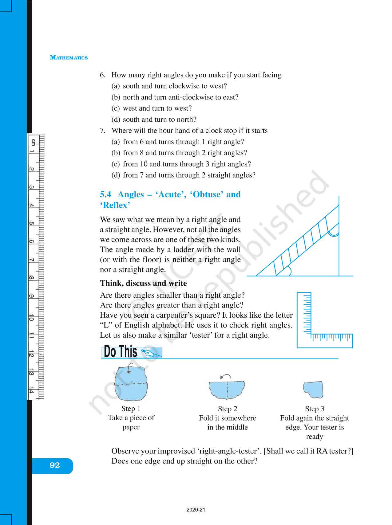 Understanding Elementary Shapes - NCERT Book Of Class 6 Mathematics